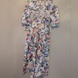 Vintage 80s gunne sax floral dress